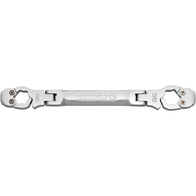 Ratcheting Flare Nut Brake Line Wrench, SAE, Double , 9/16 5/8 For Brake, Fuel, Tranmission