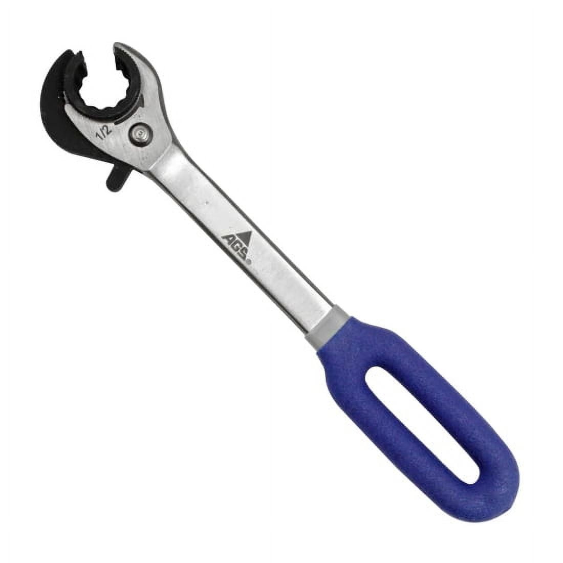 Ratcheting Line Wrench, NoSlip, Stainless/Chromoly, SAE 1/2 Inch