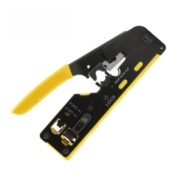 Ratcheting Modular Data Cable Crimper Wire Cutter Practical Eliminates Accidental Contact Wire Stripper For Cat5 Cat6 Cat7 8P 8C