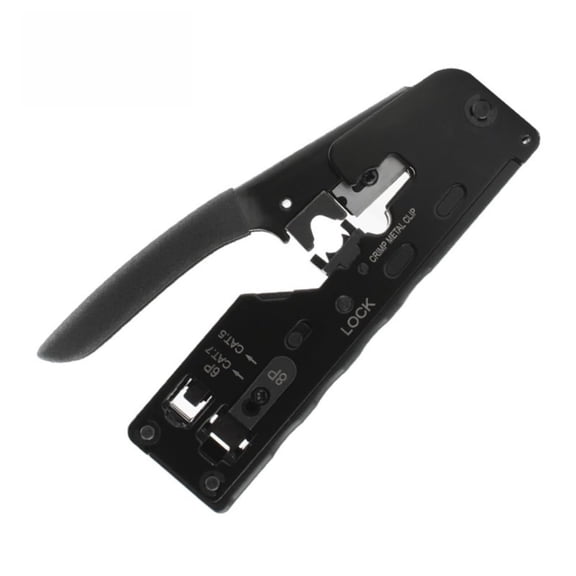 Ratcheting Modular Data Cable Crimper Wire Cutter Practical Eliminates Accidental Contact Wire Stripper For Cat5 Cat6 Cat7 8P 8C