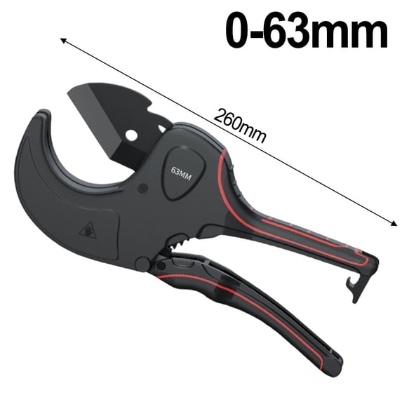Ratcheting Pipe Tube Cutter For PVC PU PP PE Hose 32 Mm 75 Mm Fast Square Cuts Fine Ground Blade Easy Replace Professional Tool