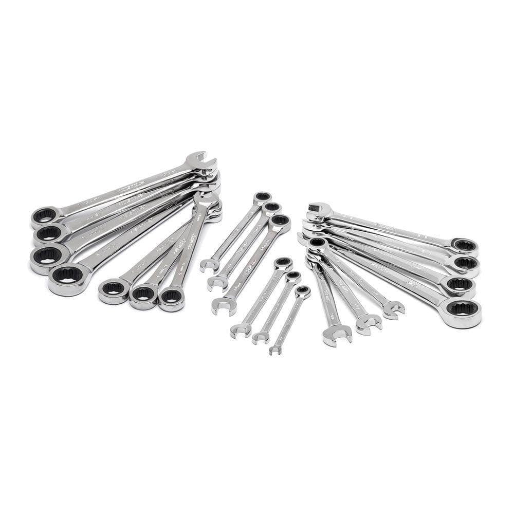 Ratcheting SAE/MM Combination Wrench Set (20-Piece)