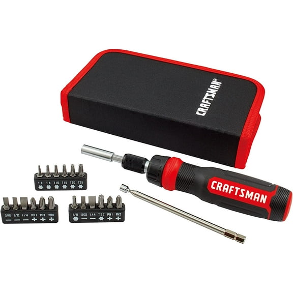 Ratcheting Screwdriver, Multibit Set, 26-Piece (CMHT68001)