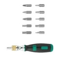 thumbnail image 1 of Ratcheting Screwdriver Set, 10-in-1 1/4" Hex-Shaft Magnetic-Screwdriver Quick-Load Screwdriver Bits/Sockets and Adapter Multi-bit Screw Driver Repair Tools, 1 of 9