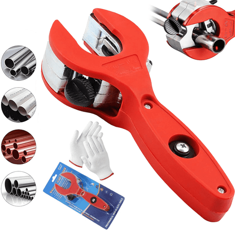 Ratcheting 2 in 1 Tubing Cutter, 1/4" to 7/8" Compact Close Quarters Tool for Copper, PVC Plumbing Pipe