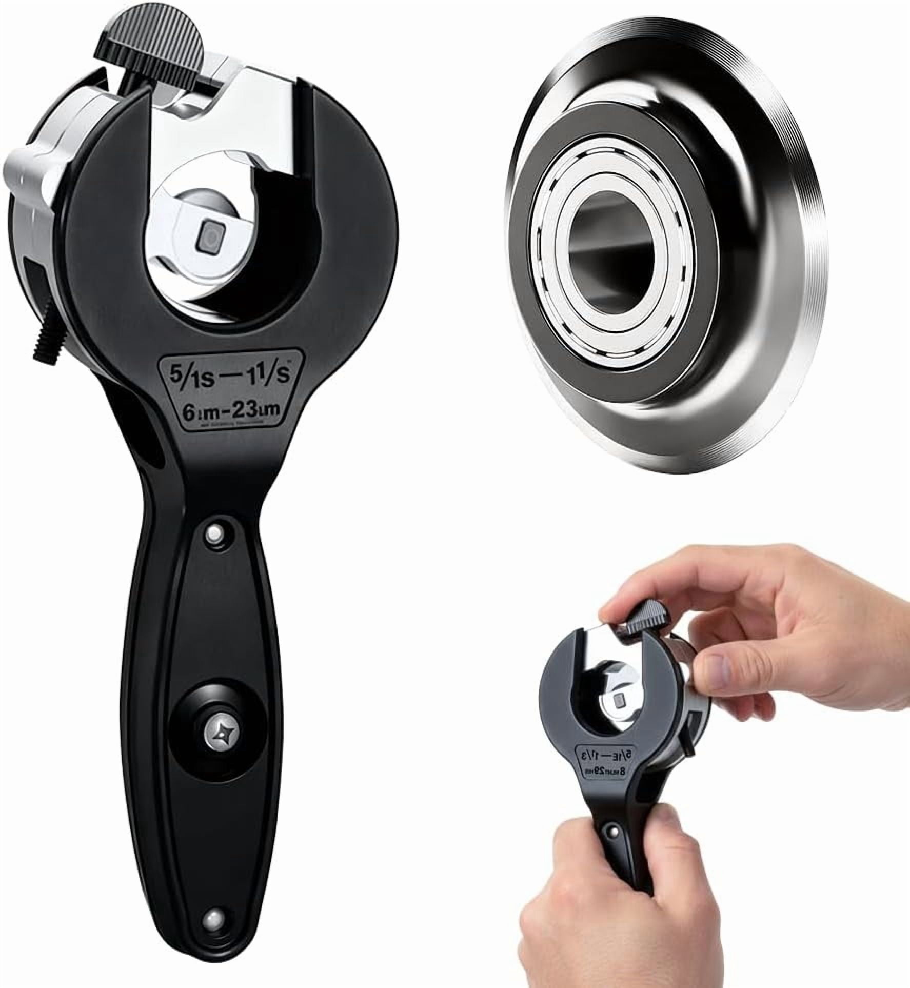 Ratcheting Tubing Cutter, Adjustable Ratchet Type Pipe Cutter 1/4