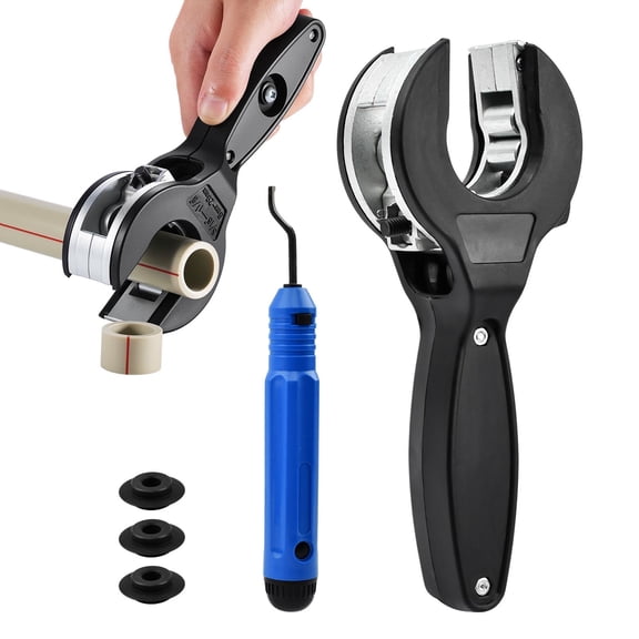 Ratcheting Tubing Cutter with Deburring Tool, 0.23" to 0.91" Pipe Cutter for Copper PVC PEX Aluminum, 2-in-1 Close Quarters Compact Ratchet Tube Cutter for Plumbing Tight Spaces