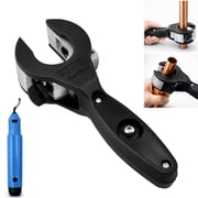 Ratcheting Tubing Cutter with Deburring Tool, 5/16 1-1/8 Copper Pipe Cutter, 360  Rotary Compact Tube Cutter for Copper, PVC, Aluminum & Metal Pipes