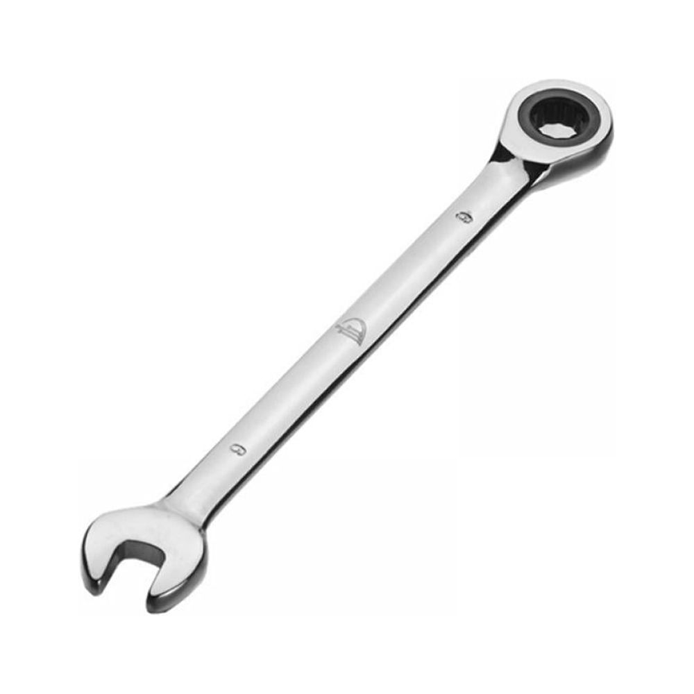 Ratcheting Wrench, Flexible Pivoting Head Ratchet Combination Spanner Wrench Garage Metric Tool