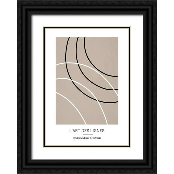 Ratcliffe, Tiffany 18x24 Black Ornate Wood Framed with Double Matting Museum Art Print Titled - Lignes
