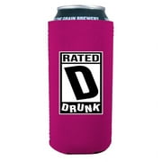 Rated D for Drunk 16 oz. Can Coolie (Magenta)