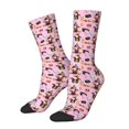 thumbnail image 1 of Rateoe 2336109497 for Women Casual Calf Socks - Cute Crew Socks - Thin Soft Above Ankle Socks Size 5-11, 1 of 6