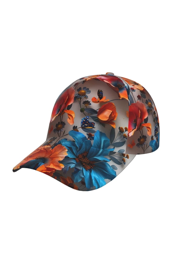 3D Butterfly Pattern Mens Baseball Cap Adjustable Curved Brim Hat, Soft Cotton Sports Cap for Outdoor, Casual, and Everyday Wear, Comfortable & Breathable