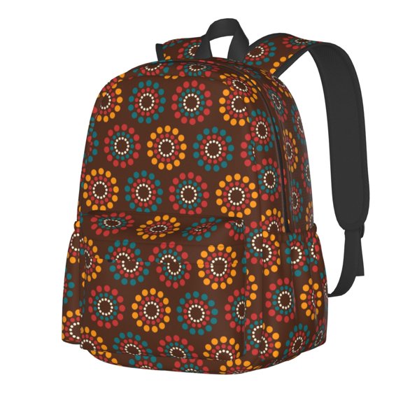 Rateoe 60s and 70s Aesthetic1 Pattern Student Backpack,Backpack for School,Lightweight Bag,Travel Backpack,Outdoor Backpack,Large Capacity Backpack