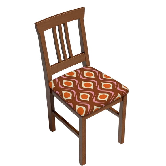 Rateoe 70's Retro Pattern Square Couch Cushion Covers, Sofa Furniture Protector Slipcover with Bottom Tie rope, Soft Non-Slip Non-Wrinkle Non-Sticky-Two Pieces