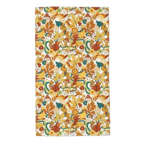 Rateoe 70s Groovy Hippie Pattern Microfiber Towel, Beach Towel, Pool Towel, Quick-dry Travel Towel, Soft and Plush towel, Absorbent Towel-27.5x16 Inch