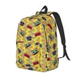 thumbnail image 1 of Rateoe 90s Audio Tape Pattern Durable Canvas Backpack for Men & Women – Stylish & Lightweight – Adjustable Straps, Multiple Pockets – Fits 15-17 Inch LaptopsSmall, 1 of 5