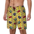 thumbnail image 1 of Rateoe 90s Audio Tape Pattern Men’s Swim Shorts with Compression Liner – Double-Layered Quick-Dry Swimwear, Comfortable & Stretchy Beach Shorts-Small, 1 of 6