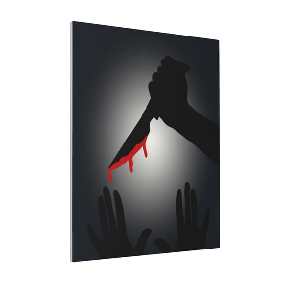 Rateoe A Bloody Knife In His Hand Pattern Decorative Picture ā Unique Modern Wall Art, Ready-to-Hang Canvas Print for Home (Vertical)