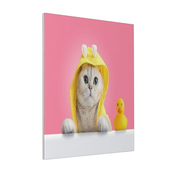 Rateoe A Funny Cat Pattern Decorative Picture – Unique Modern Wall Art, Ready-to-Hang Canvas Print for Home (Vertical)