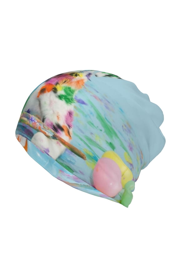 A Funny Little Dalmatian Puppy Cotton Slouchy Beanie Hat for Men/Women,Lightweight Oversize Large Thin Skull Cap Night Sleeping Cap