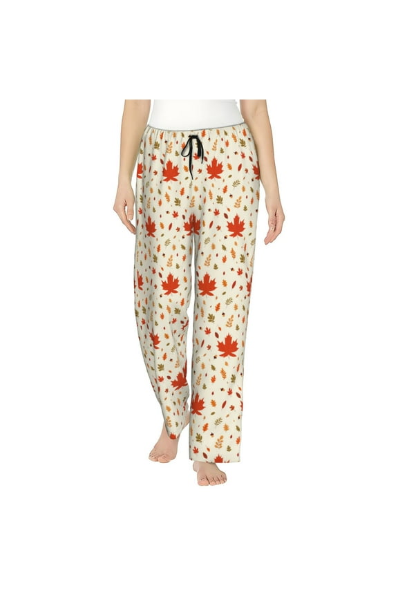 A Simple Autumn Pattern Women’s Ultra-Soft Comfy Pajama Lounge Pants Sleepwear,Comfortable Lounge Wear,lightweight Pajamas, Casual Home Wear-