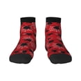 thumbnail image 1 of Rateoe A Web With A Spider 1 Pattern Quarter Crew Socks,Toe Seamed Ankle Socks,Cotton Cushioned Breathable Athletic Crew Sports Socks, 1 of 7