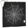 thumbnail image 1 of Rateoe A Web With A Spider Shower Curtain - Fancy Bathroom Shower Curtain Sets - Waterproof Shower Curtain with Hooks with 12 Plastic Hooks 72x72 Inches, 1 of 5