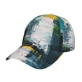 thumbnail image 1 of Rateoe Abstract Brushstrokes Green Blue Pattern Men’s Baseball Cap – Adjustable Curved Brim Hat, Soft Cotton Sports Cap for Outdoor, Casual, and Everyday Wear, Comfortable & Breathable, 1 of 6