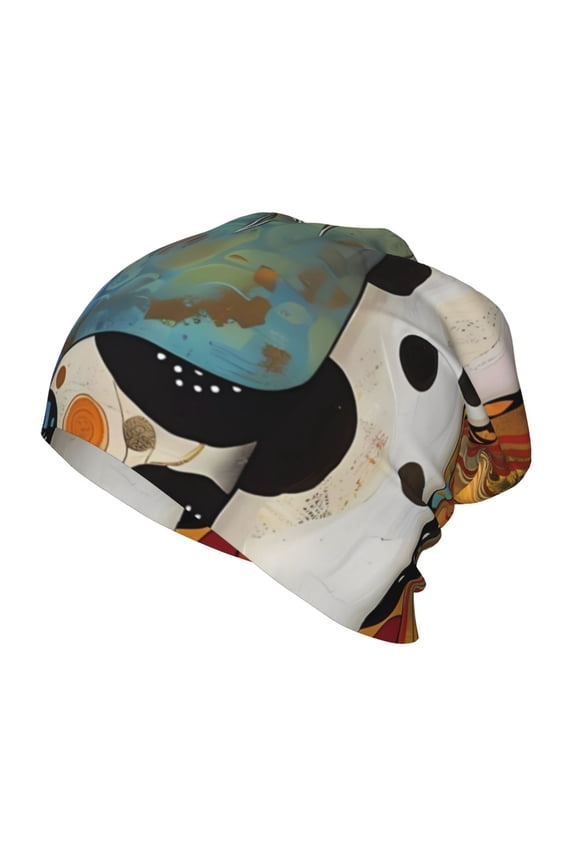 Abstract Dalmatian Art Kids Beanie Warm Knit Beanie Hats Boys Girls Winter Hat Soft Slouchy Hats for Kids