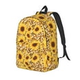 thumbnail image 1 of Rateoe Abstract Leopard Print Sunflower Pattern Durable Canvas Backpack for Men & Women – Stylish & Lightweight – Adjustable Straps, Multiple Pockets – Fits 15-17 Inch LaptopsMedium, 1 of 5