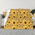 thumbnail image 1 of Rateoe Abstract Leopard Print Sunflower Pattern Flannel Throw Blanket, Ultra-soft Blanket for Bed, Couch, Car, Hypoallergenic Anti-pilling blanket-50"x40"(Horizontal), 1 of 6