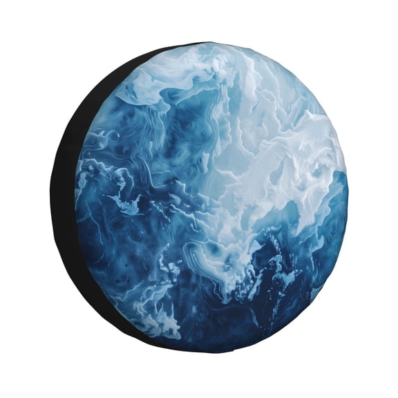Rateoe Abstract Ocean Waves Pattern Tire Cover Wheel Protectors Weatherproof Wheel Covers Universal Fit for Trailer Rv SUV Truck Camper Travel Trailers Accessories-