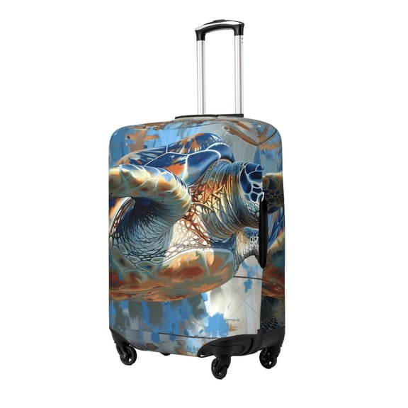 Rateoe Abstract Sea Turtle Printed Luggage Cover, Suitcase Protector Fits 18-32 Inch Luggage-Large
