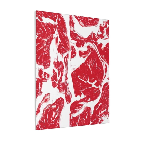 Rateoe Abstract meat Pattern Decorative Picture – Unique Modern Wall Art, Ready-to-Hang Canvas Print for Home (Vertical)