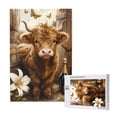 thumbnail image 1 of Rateoe Adorable Calf Butterflies Champagne Pattern Wooden Picture Puzzle ,1000 Piece Jigsaw Puzzle ,Family Fun Puzzle, Home Décor Puzzle, Gift Puzzle(Vertical style), 1 of 9