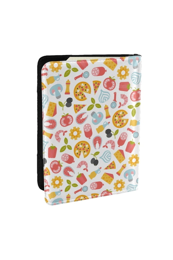 Afternoon Tea Pattern Passport Holder Wallet Leather Mulit-purpose Travel Wallet Credit Cards Case ,Passport Cover for Women Men-6.5 in