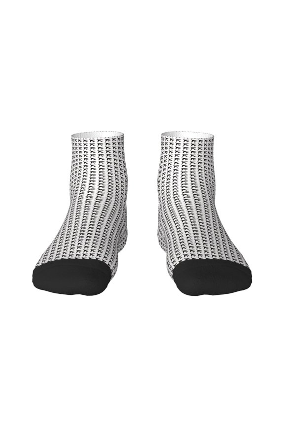 Airplane Pattern Quarter Crew Socks,Toe Seamed Ankle Socks,Cotton Cushioned Breathable Athletic Crew Sports Socks