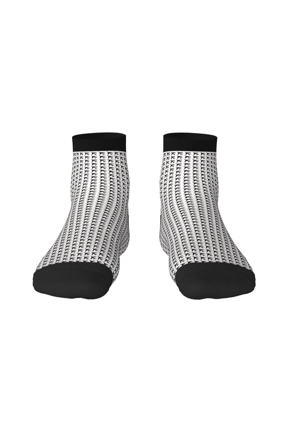 Airplane Pattern Quarter Crew Socks,Toe Seamed Ankle Socks,Cotton Cushioned Breathable Athletic Crew Sports Socks