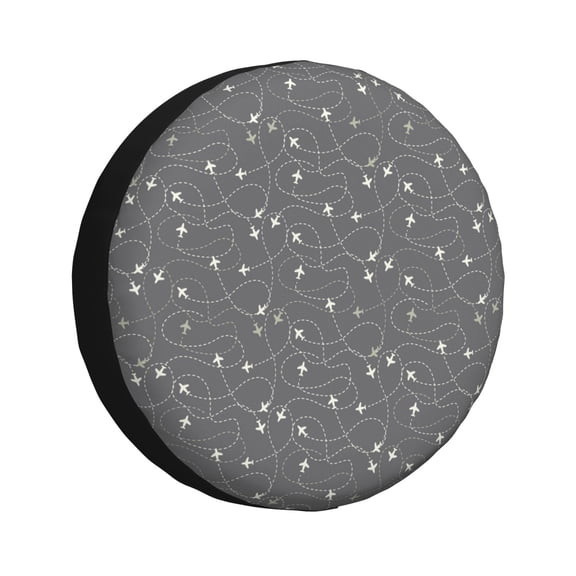 Rateoe Airplane Routes Around The World Pattern Tire Cover Wheel Protectors Weatherproof Wheel Covers Universal Fit for Trailer Rv SUV Truck Camper Travel Trailers Accessories-14 inch