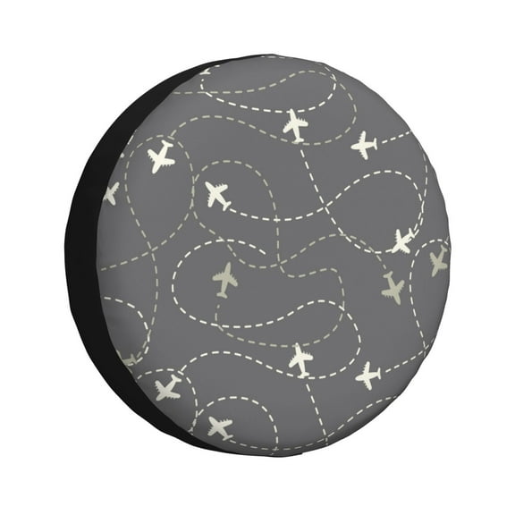 Rateoe Airplane Routes Around The World Pattern Tire Cover Wheel Protectors Weatherproof Wheel Covers Universal Fit for Trailer Rv SUV Truck Camper Travel Trailers Accessories-14 inch