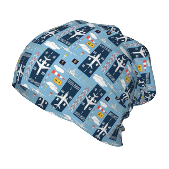 Rateoe Airplanes and Aviation Signs Kids Beanie Warm Knit Beanie Hats Boys Girls Winter Hat Soft Slouchy Hats for Kids