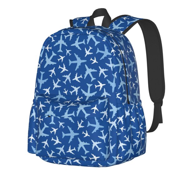 Rateoe Airplanes in the Sky Pattern Student Backpack,Backpack for School,Lightweight Bag,Travel Backpack,Outdoor Backpack,Large Capacity Backpack