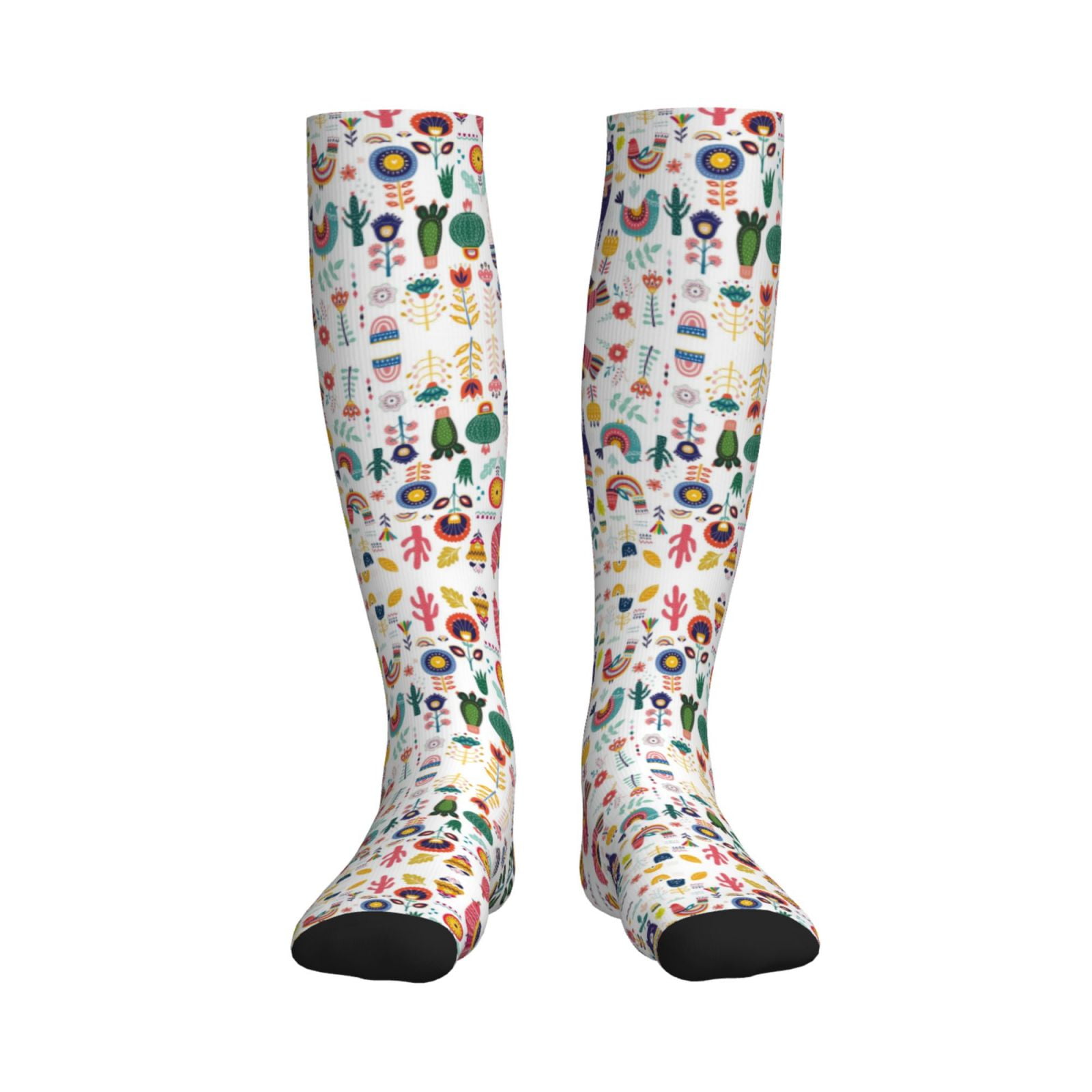 Rateoe Alpaca Flower Compression Socks for Women and Men 20-30mmHg ...