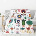 thumbnail image 1 of Rateoe Alpaca Flower Pattern Flannel Throw Blanket, Ultra-soft Blanket for Bed, Couch, Car, Hypoallergenic Anti-pilling blanket-80"x60"(Vertical), 1 of 6