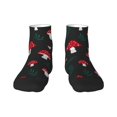 thumbnail image 1 of Rateoe Amanita Mushroom Pattern Quarter Crew Socks,Toe Seamed Ankle Socks,Cotton Cushioned Breathable Athletic Crew Sports Socks, 1 of 7