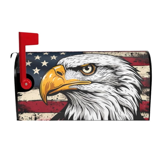 Rateoe American Bald Eagle Printed Mailbox Covers - Easy to Install Fall, Winter, Spring, Summer Mailbox Cover - Weather and UV-Resistant Mailbox Decor - Mailbox Magnetic Covers-