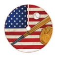 thumbnail image 1 of Rateoe American Flag And Baseball Pattern Christmas Tree Skirt with Ties, Christmas Tree Decorations, Farmhouse Christmas Decor Xmas Holiday Decorations-30", 1 of 6