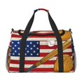 thumbnail image 1 of Rateoe American Flag And Baseball Pattern Gym Bag for Women, Duffle Bag for Travel with Wet Pocket, Carry on Weekender Bags for Women, Water Resistant Travel Bag Duffel Bag, 1 of 7