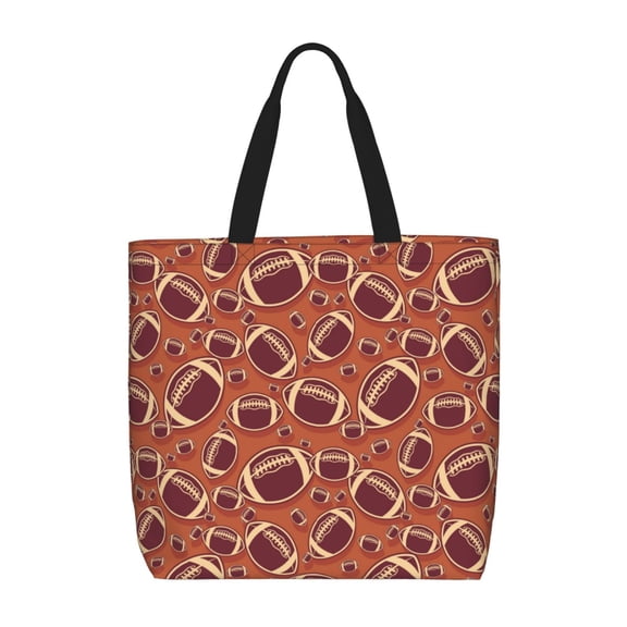 Rateoe American Football1 Print Lightweight Tote Bag for Women, Water-Resistant Shoulder Bag with Zipper, Spacious Casual Handbag for Work, School, Shopping
